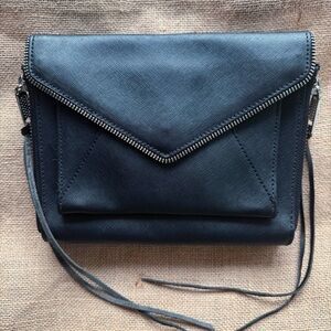 Edgy Black Envelope Clutch